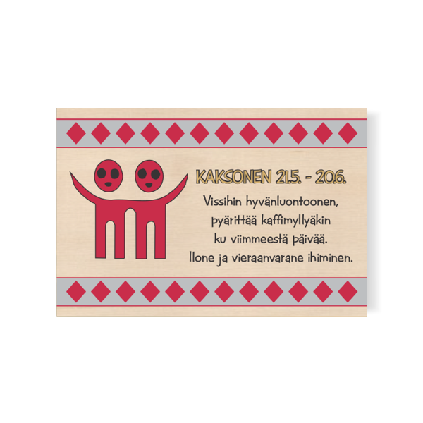 kaksonen horoskooppimagneetti pohjalainen