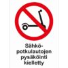 Sähköpotkulautojen pysäköinti kielletty