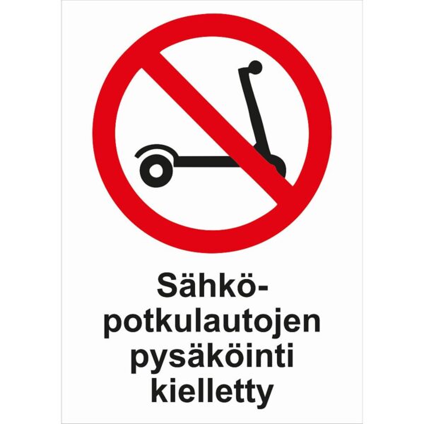 Sähköpotkulautojen pysäköinti kielletty