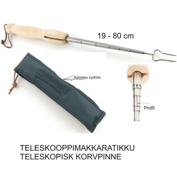 Makkaratikku teleskooppinen